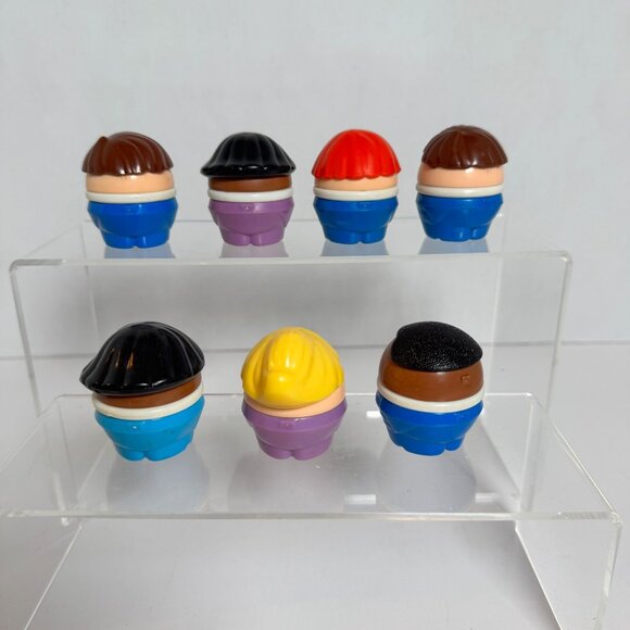 Vintage Fisher Price Toddle Tots Lot of 7 Figures 1980s Little People Style Toys - Picture 3 of 5